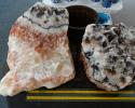 Incredible multicolored and banded calcite pieces. Very large pieces which can be used as a point of interest in any setting.